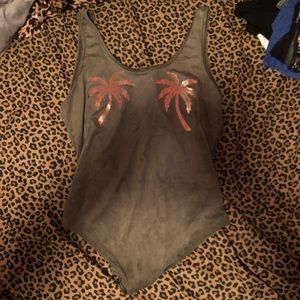 Crushed velvet bodysuit